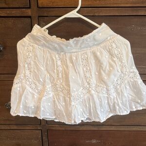 Lucky Brand White Cotton Skirt
